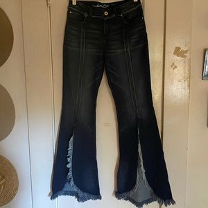 INC extra wide flare w/ distressed slit never worn